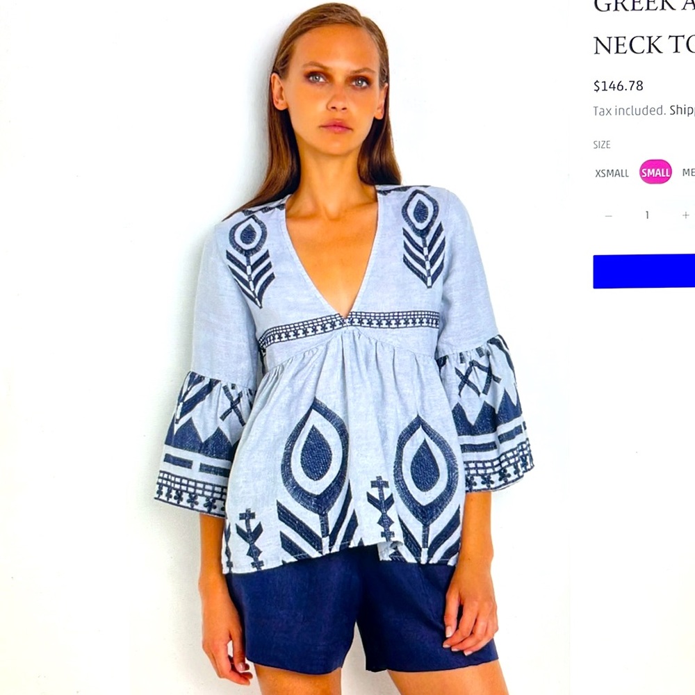 Greek Archaic Kori top size s EUC